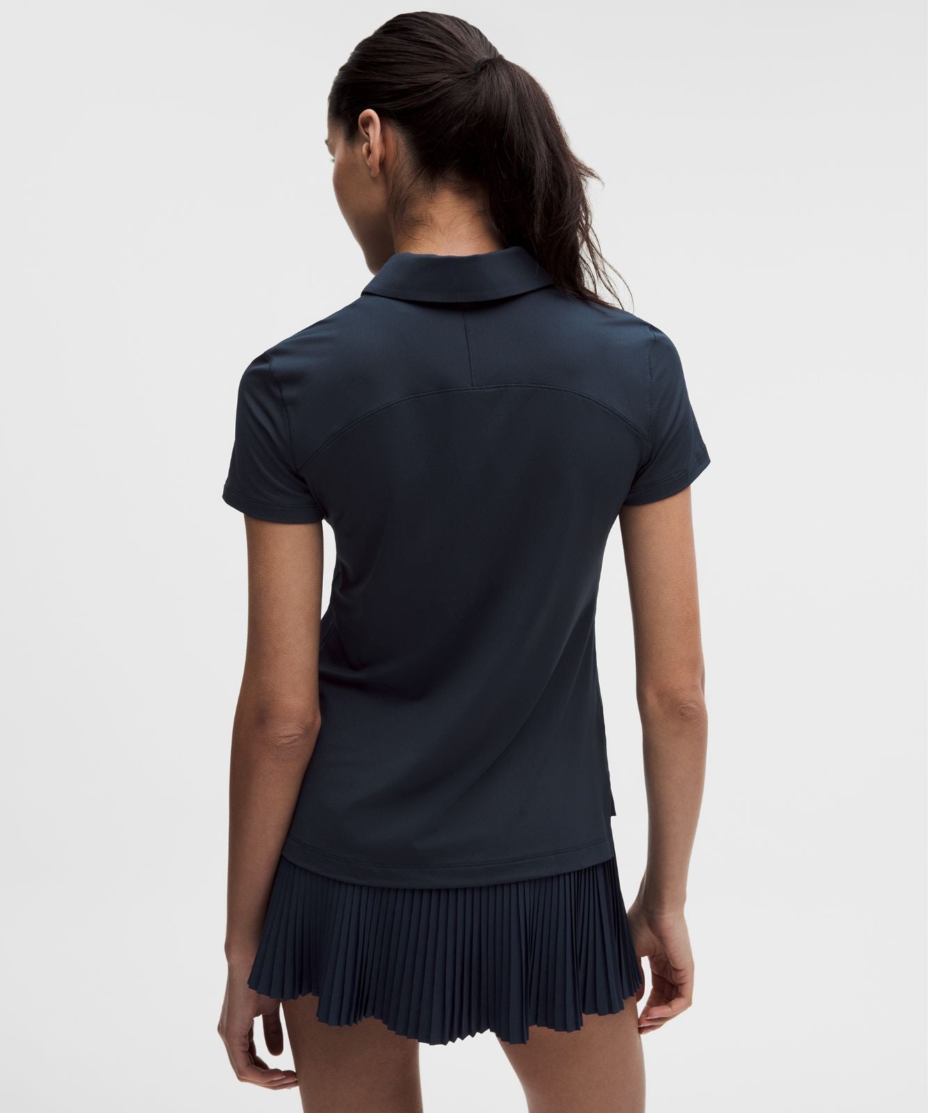 Quick-Dry Short-Sleeve Polo Shirt Straight Hem *Logo True Navy