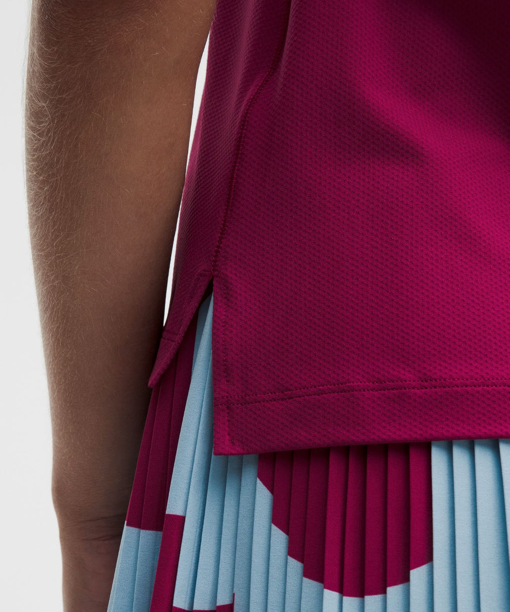 Quick-Dry Short-Sleeve Polo Shirt Straight Hem *Logo Raspberry Rave
