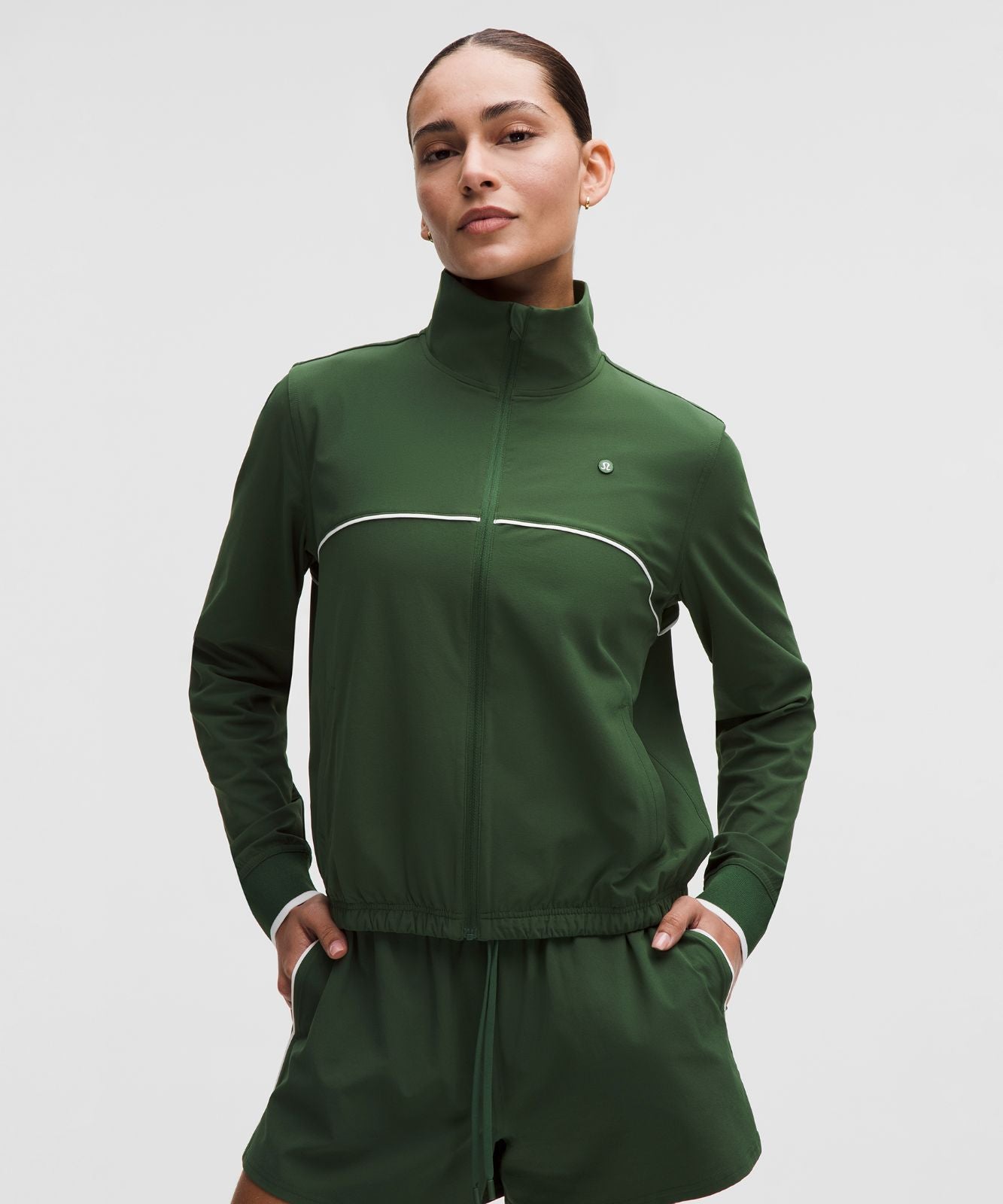 Court Rival Tennis Track Jacket Ivy Grove/White