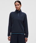 UV-Protective Lightweight Half Zip True Navy/Ocean Wave
