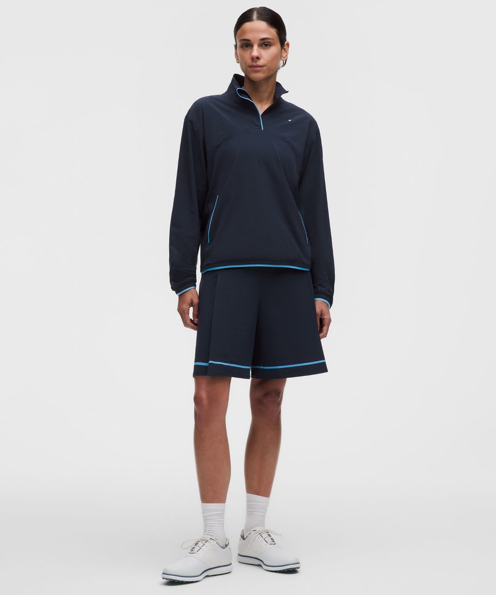 UV-Protective Lightweight Half Zip True Navy/Ocean Wave