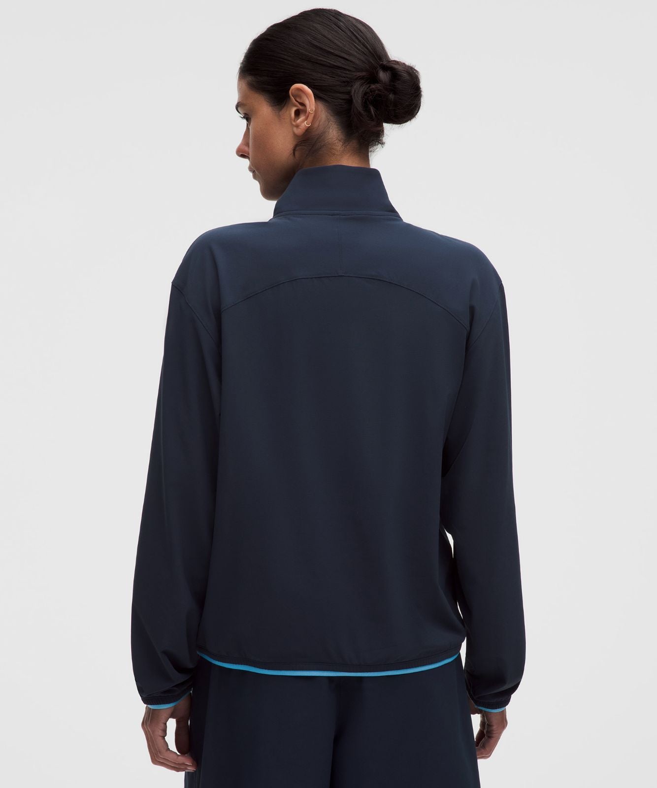 UV-Protective Lightweight Half Zip True Navy/Ocean Wave