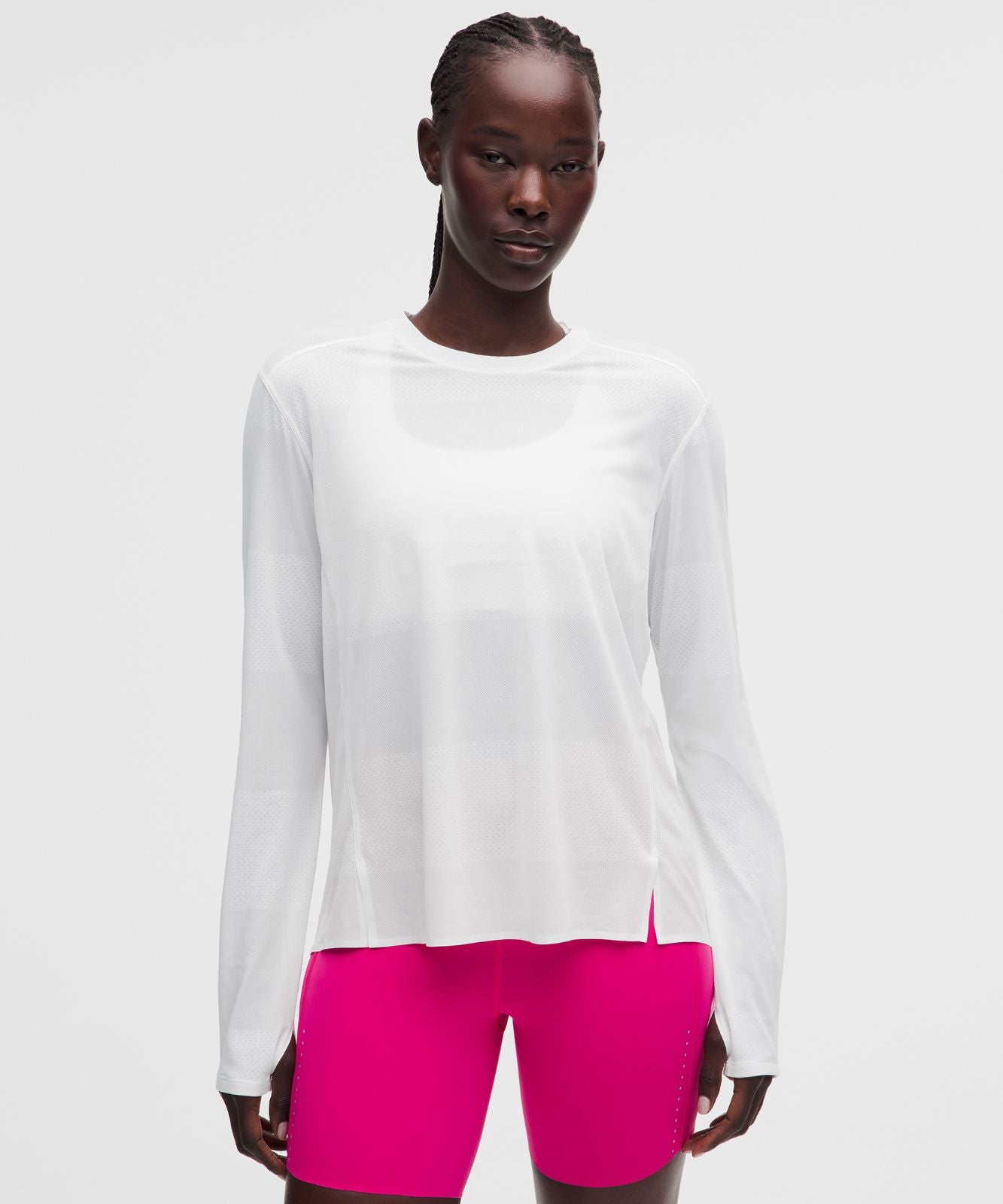 Fast and Free Long-Sleeve Shirt *Perforated Stripe White