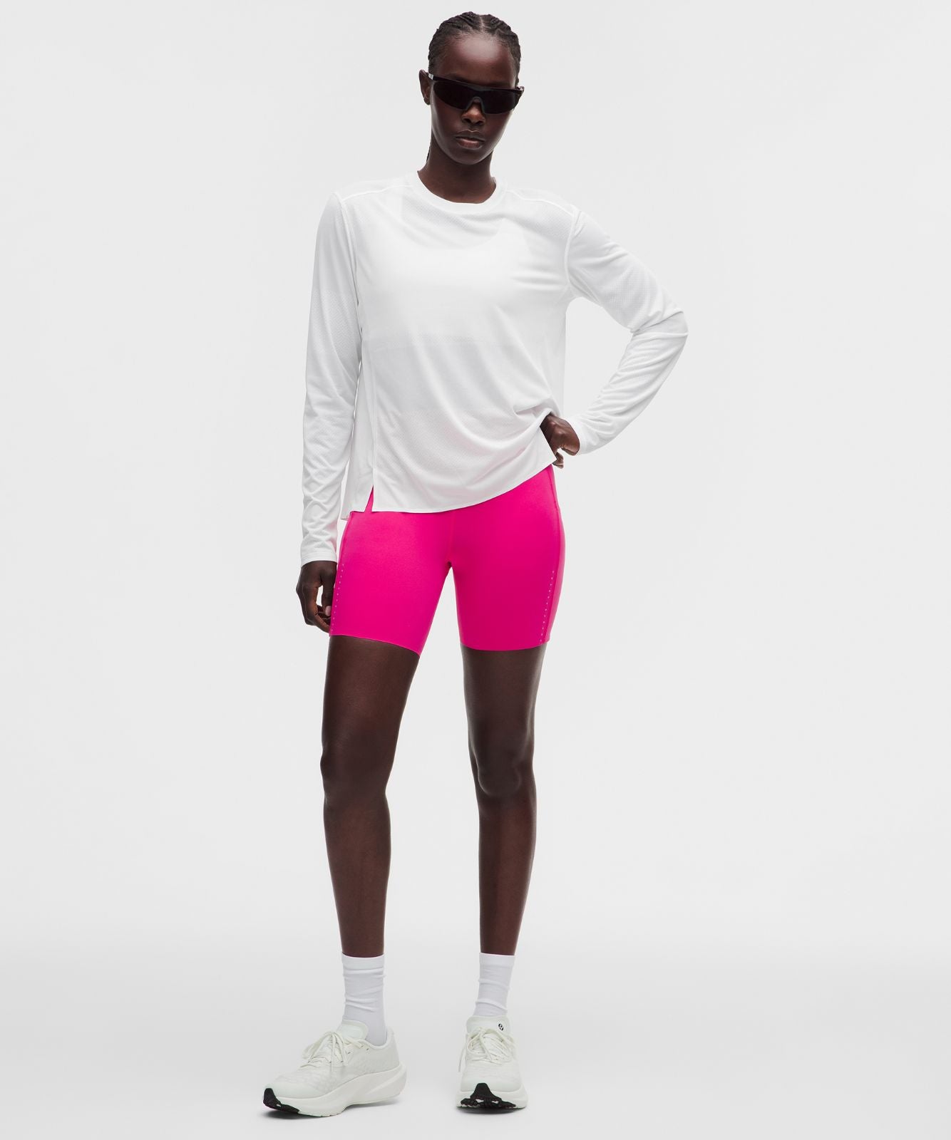 Fast and Free Long-Sleeve Shirt *Perforated Stripe White