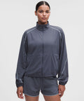 Two-Toned Track Jacket Dusty Diamond/Luminous Aqua