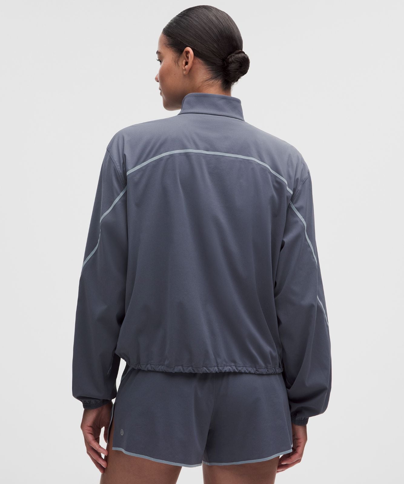 Two-Toned Track Jacket Dusty Diamond/Luminous Aqua