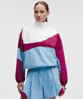 Half-Zip Tennis Pullover Raspberry Rave/Dreamy Blue/White