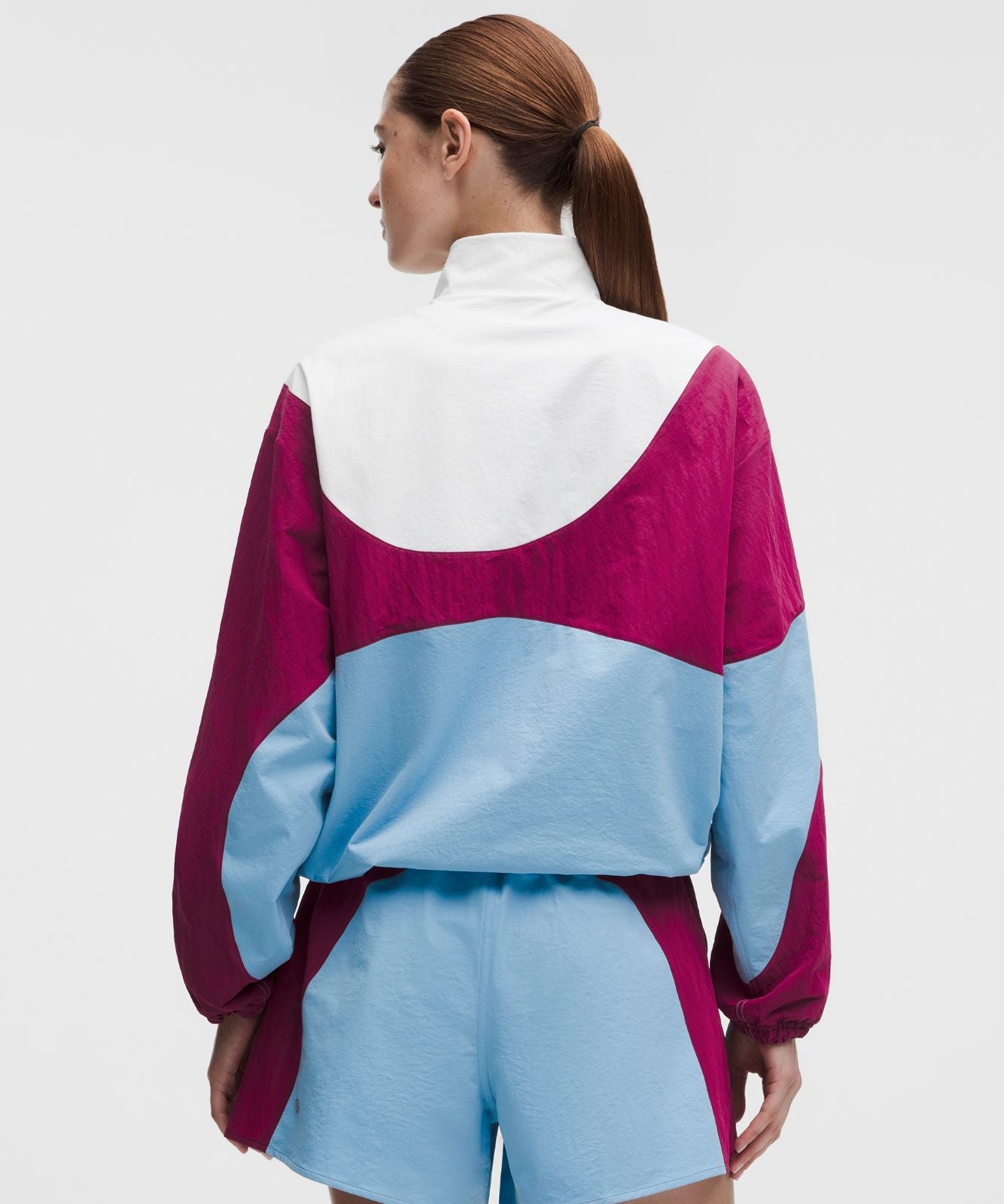 Half-Zip Tennis Pullover Raspberry Rave/Dreamy Blue/White