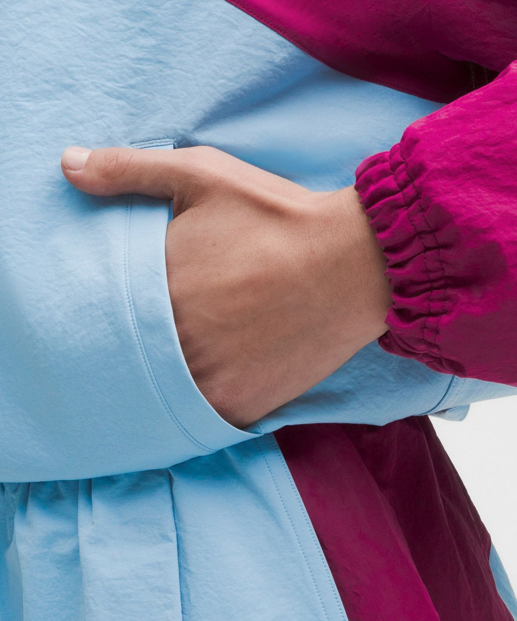 Half-Zip Tennis Pullover Raspberry Rave/Dreamy Blue/White