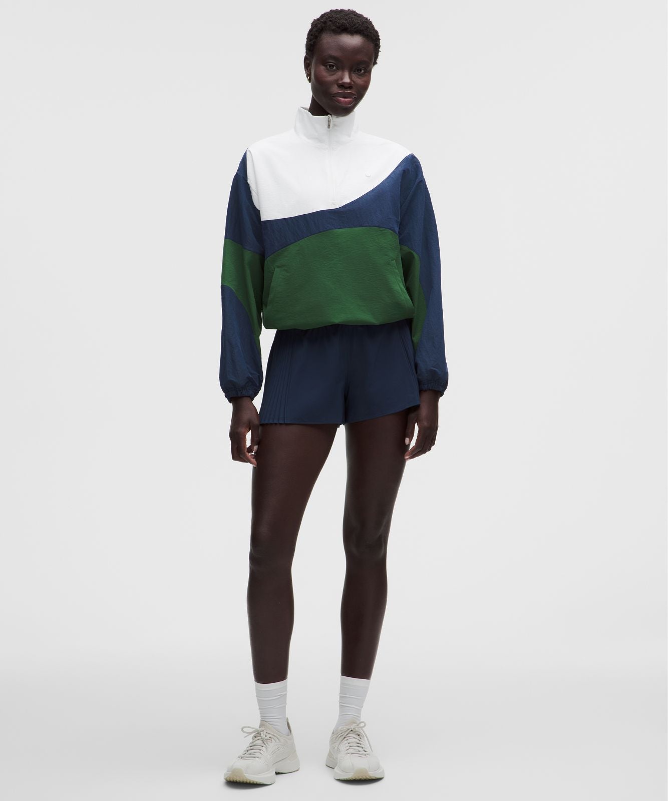 Half-Zip Tennis Pullover Club Blue/Ivy Grove/White