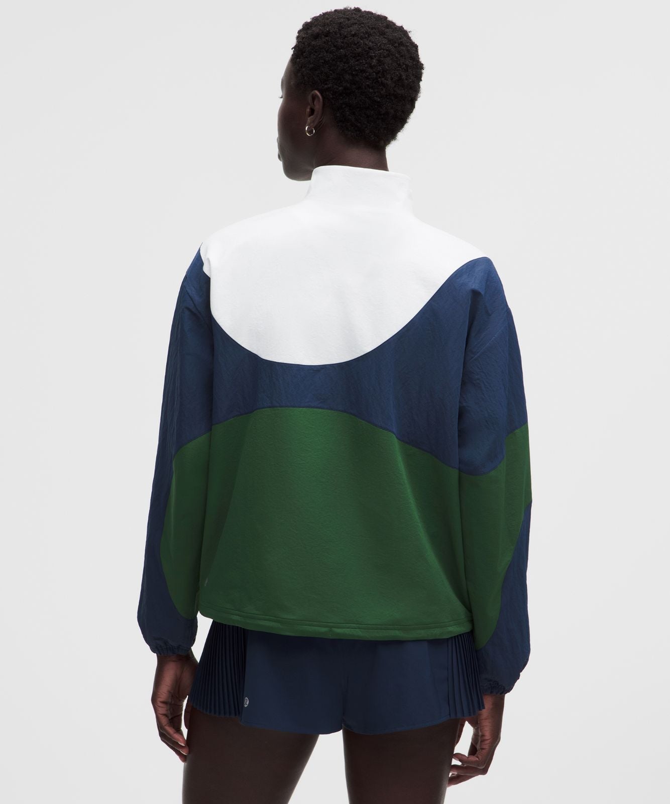 Half-Zip Tennis Pullover Club Blue/Ivy Grove/White