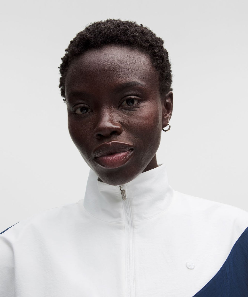 Half-Zip Tennis Pullover Club Blue/Ivy Grove/White