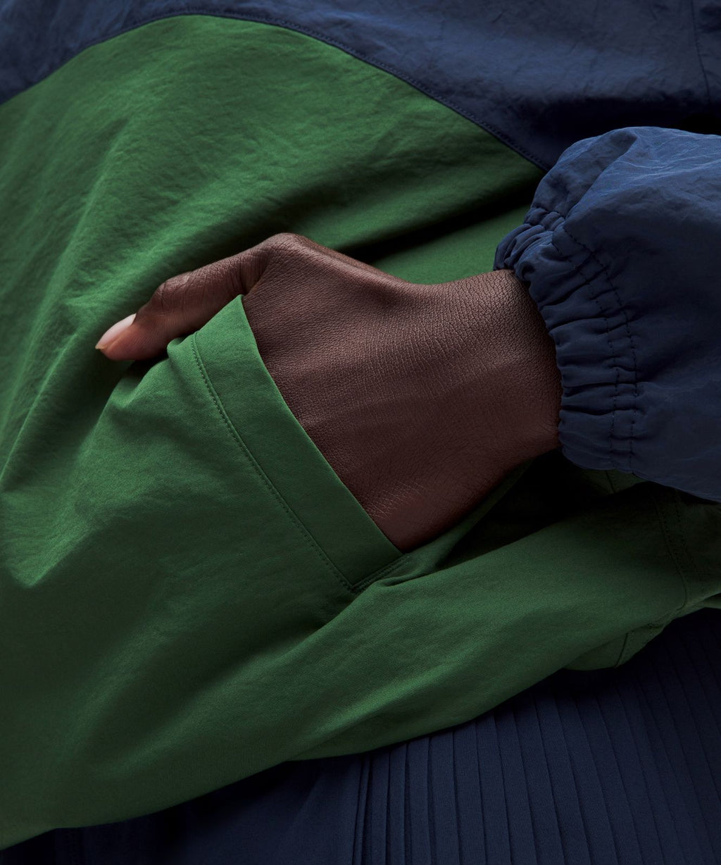 Half-Zip Tennis Pullover Club Blue/Ivy Grove/White