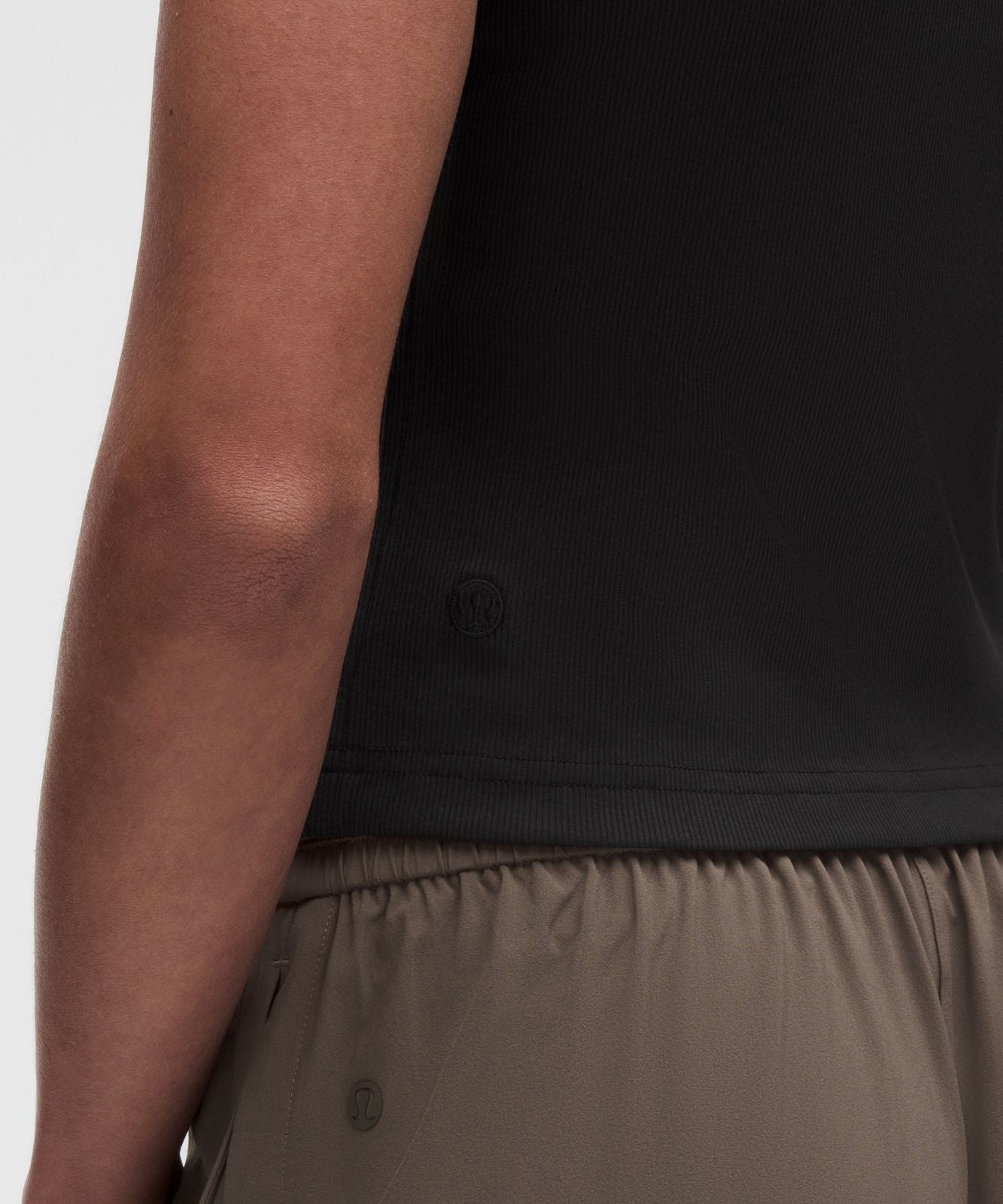 Little Ribbed Tee Black