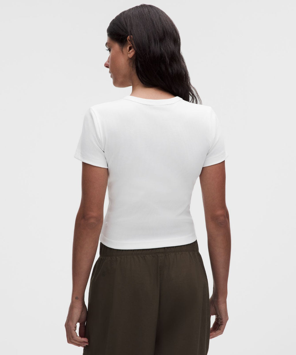 Little Ribbed Tee White