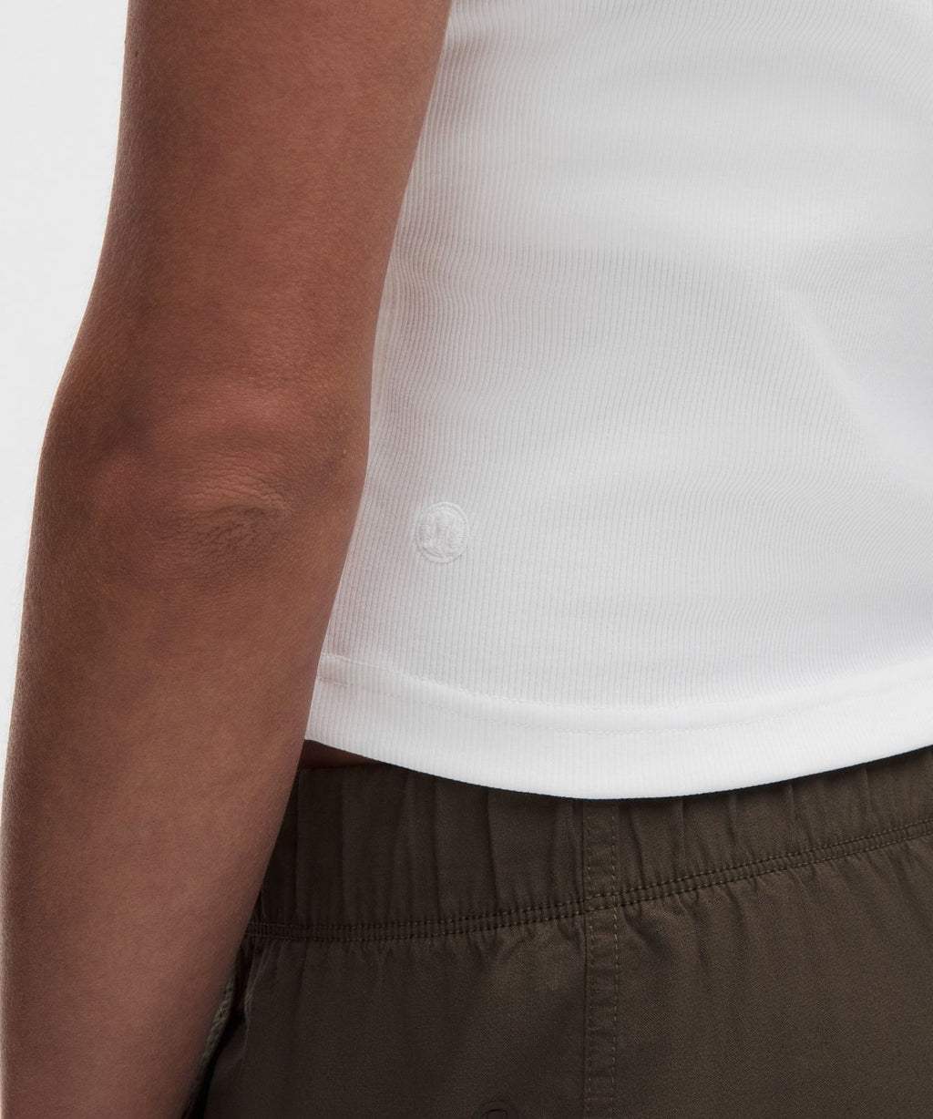 Little Ribbed Tee White