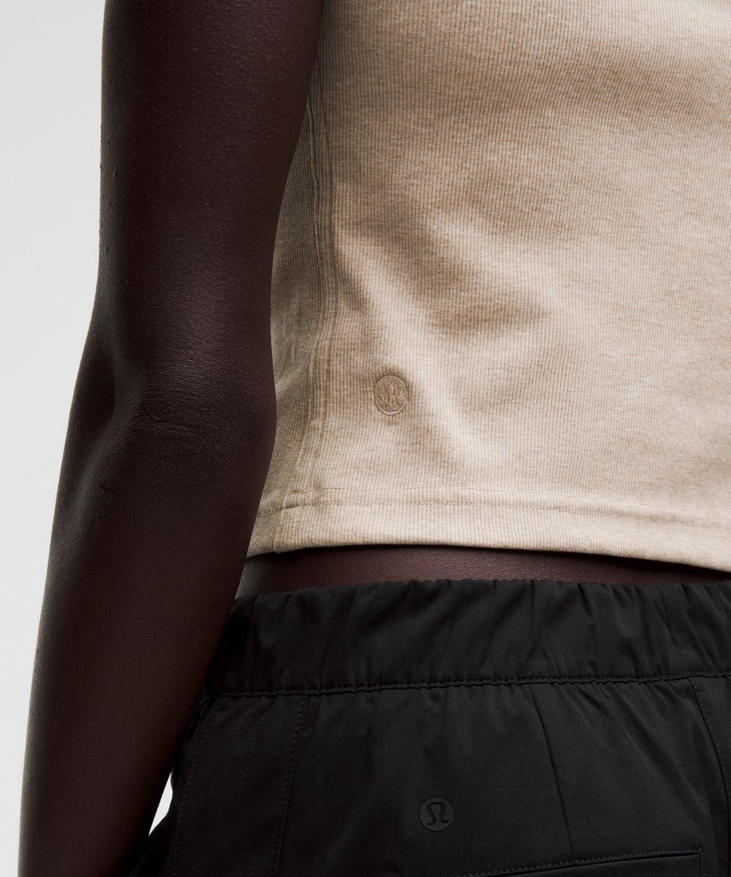 Little Ribbed Tee Heathered Rumble Crumble