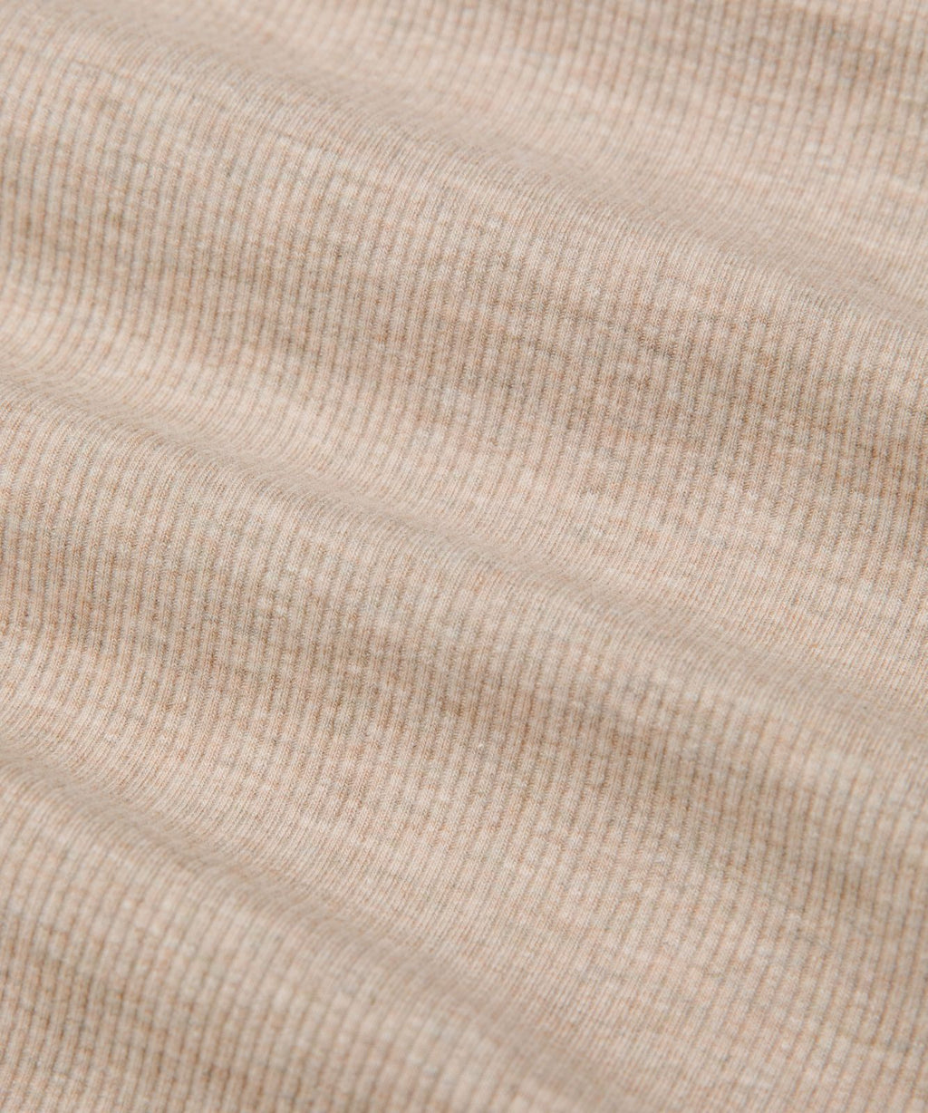 Little Ribbed Tee Heathered Rumble Crumble