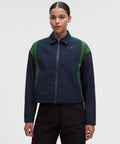 Collared Panelled Golf Jacket True Navy/Ivy Grove
