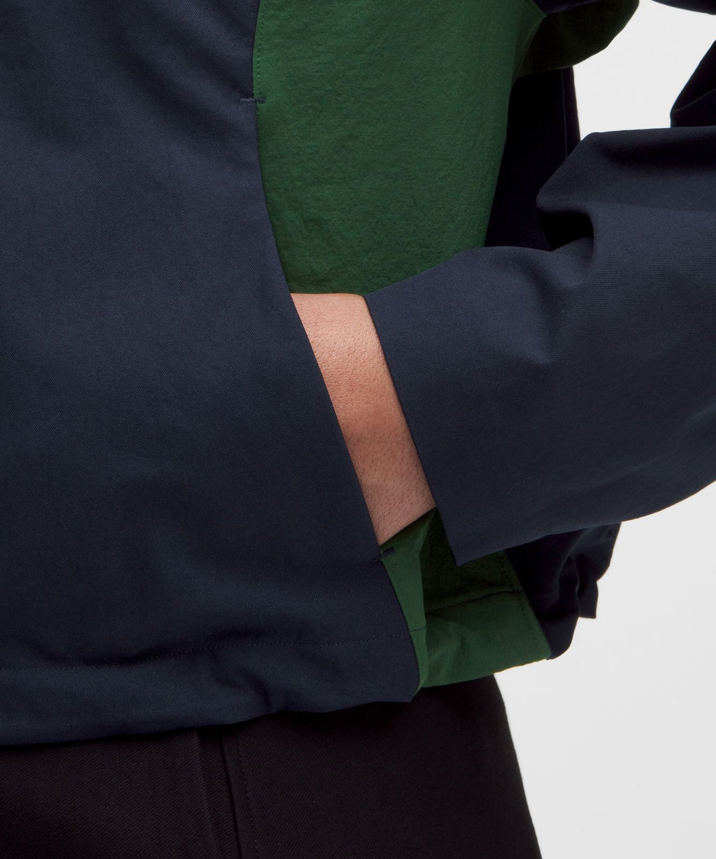 Collared Panelled Golf Jacket True Navy/Ivy Grove