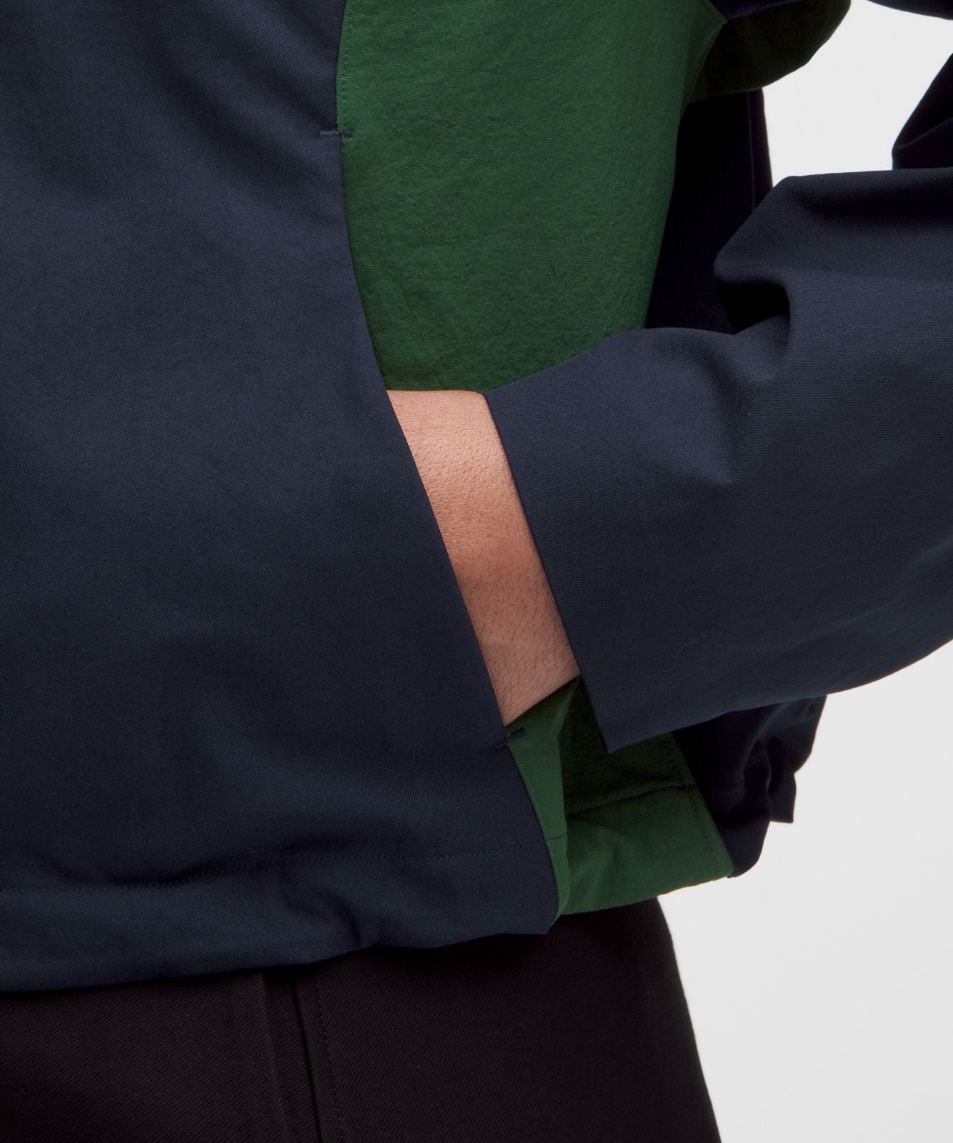 Collared Panelled Golf Jacket True Navy/Ivy Grove