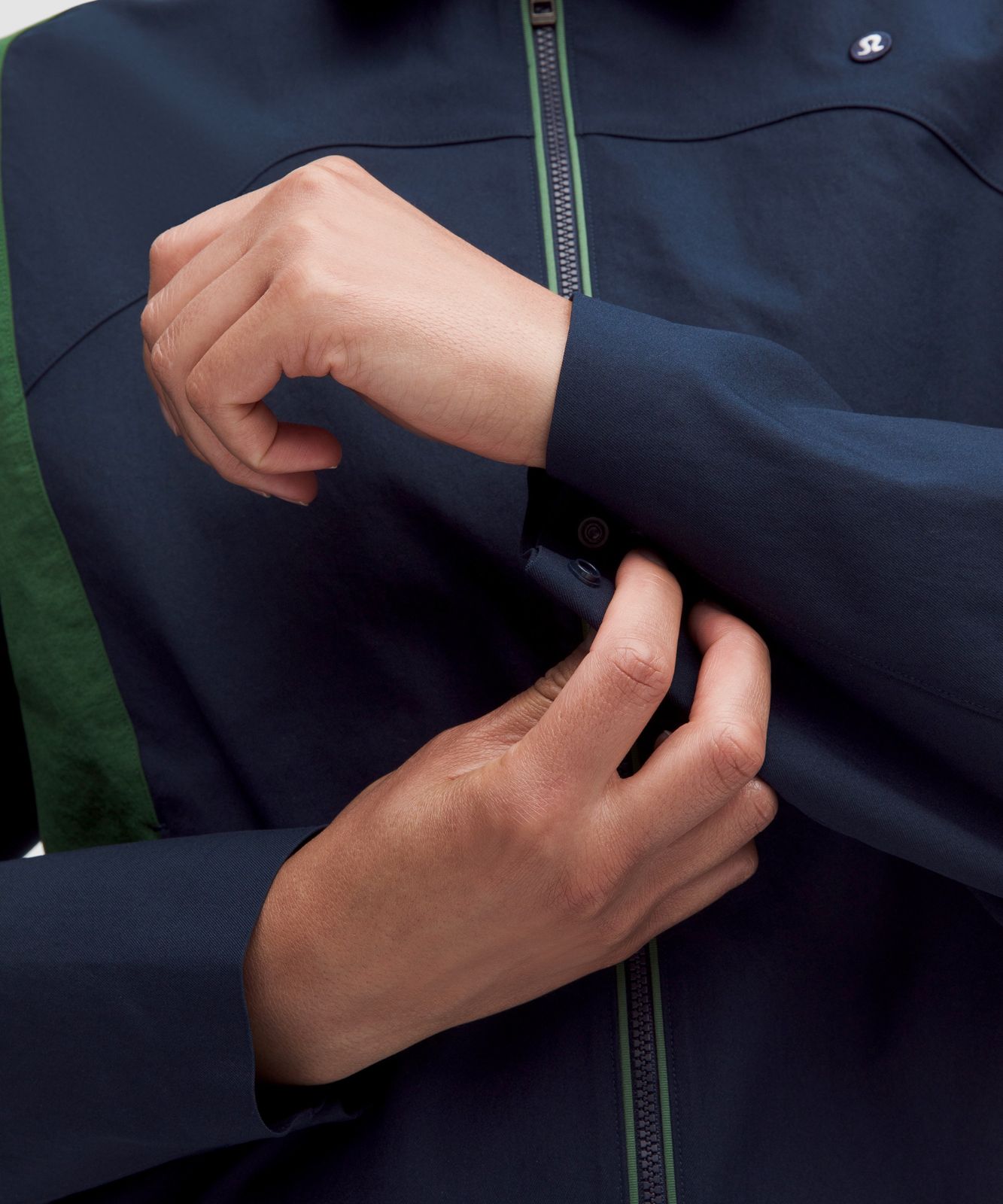 Collared Panelled Golf Jacket True Navy/Ivy Grove