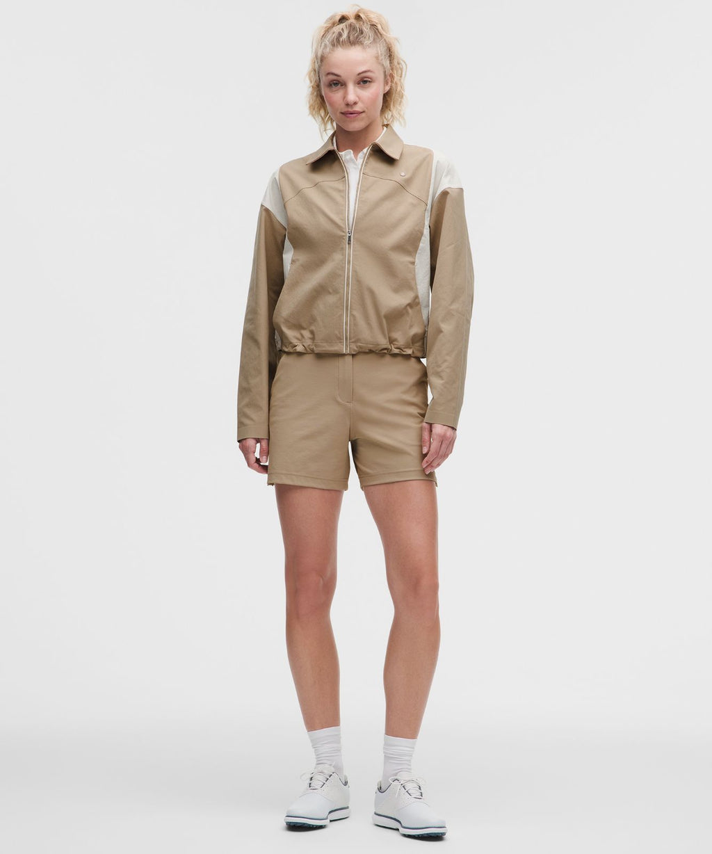 Collared Panelled Golf Jacket Rumble Crumble/Light Ivory