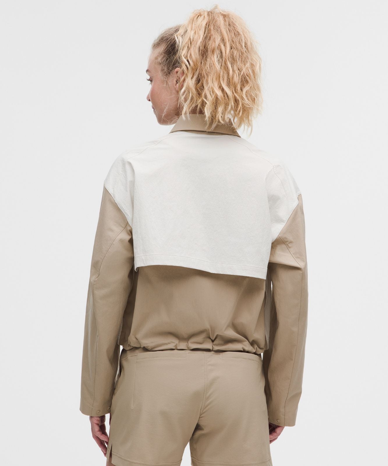 Collared Panelled Golf Jacket Rumble Crumble/Light Ivory