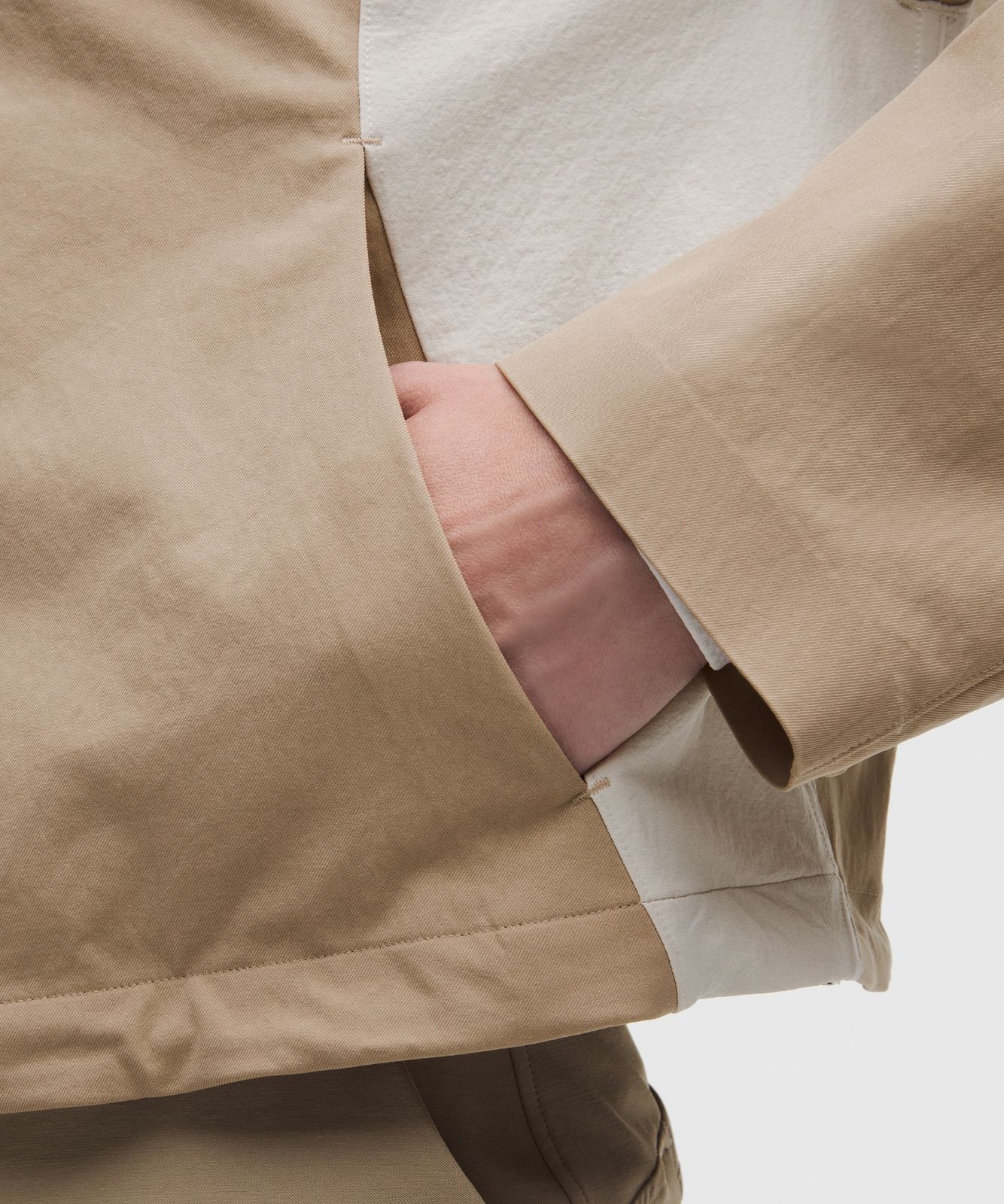 Collared Panelled Golf Jacket Rumble Crumble/Light Ivory