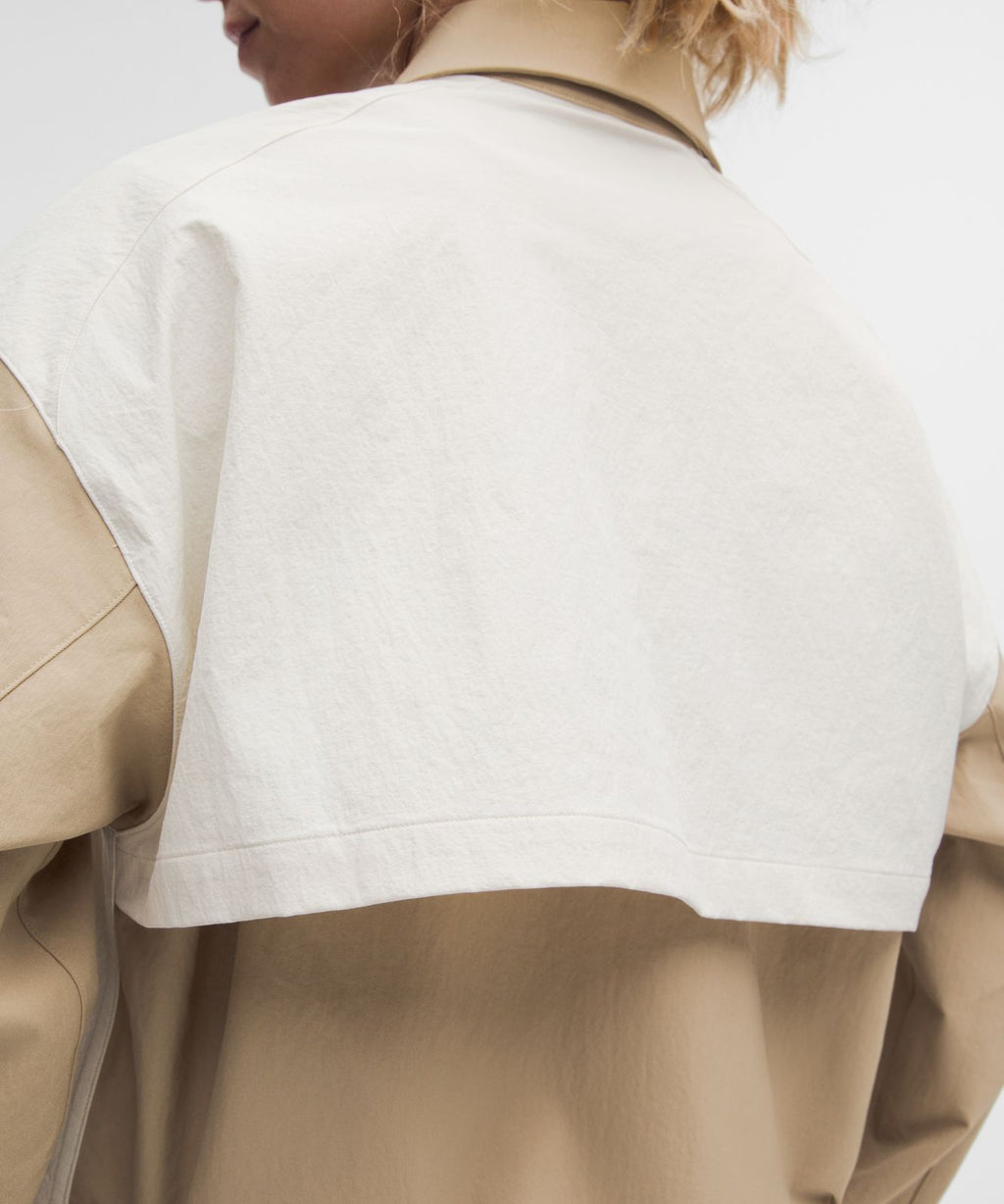Collared Panelled Golf Jacket Rumble Crumble/Light Ivory