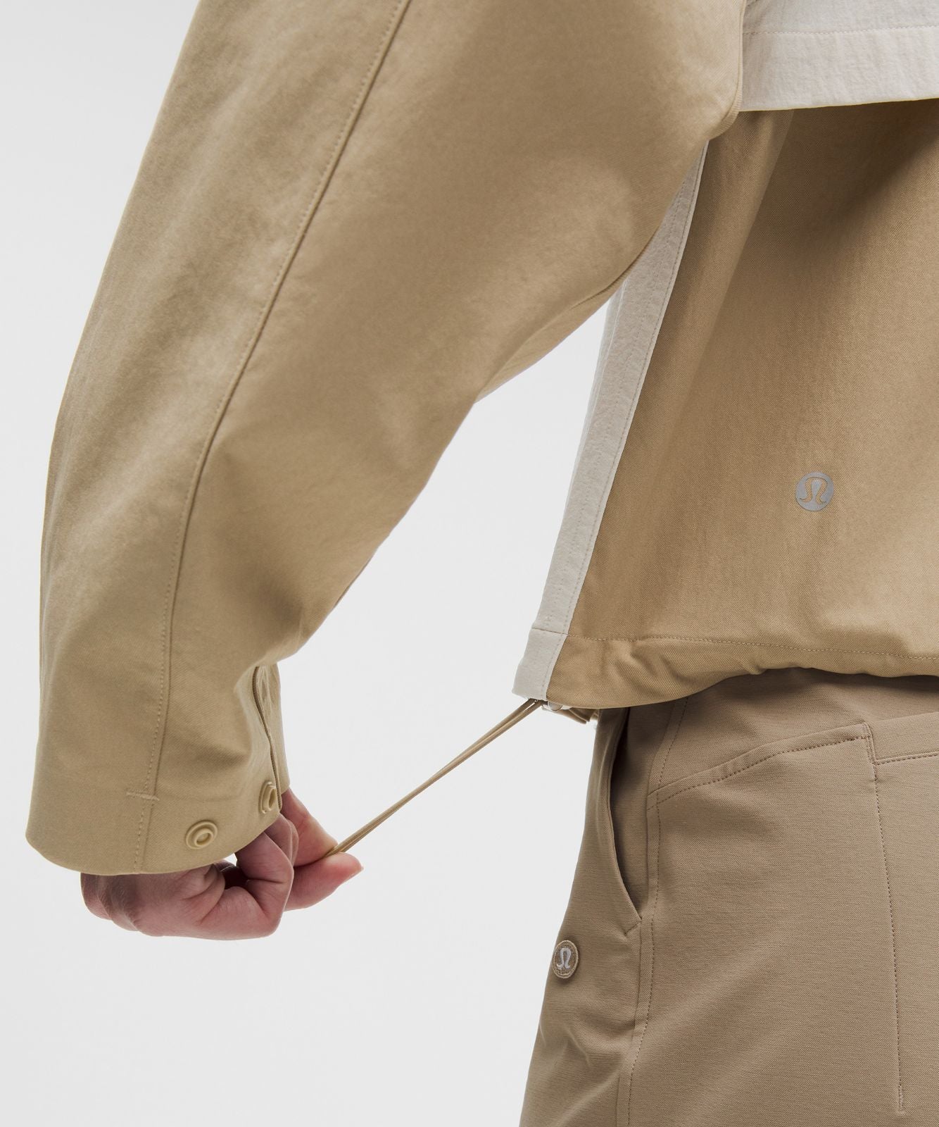 Collared Panelled Golf Jacket Rumble Crumble/Light Ivory