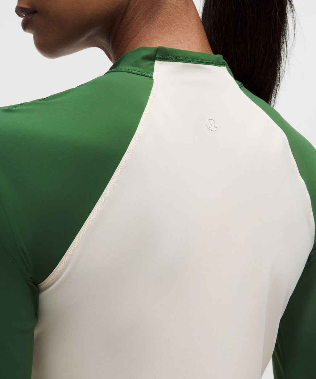 UV-Protective Mockneck Long-Sleeve Shirt Light Ivory/Ivy Grove
