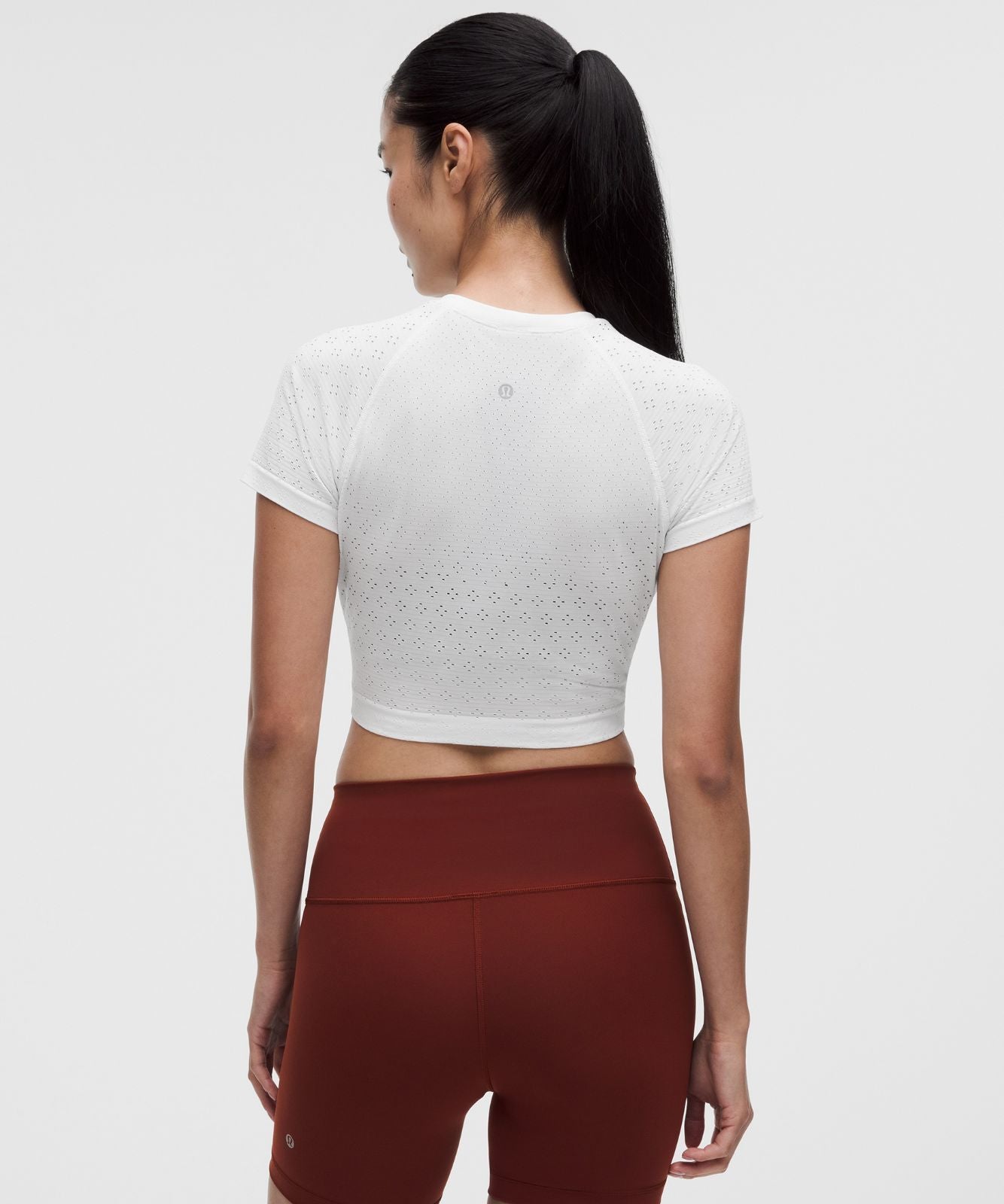 Swiftly Tech Cropped Short-Sleeve Shirt 2.0 Jewel Dot White