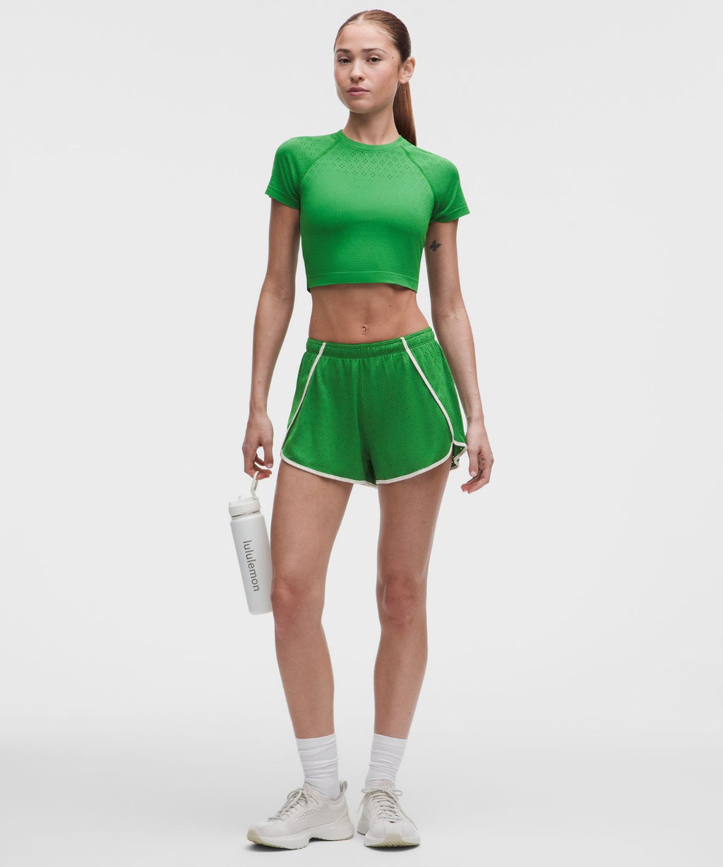 Swiftly Tech Cropped Short-Sleeve Shirt 2.0 Jewel Dot Chameleon
