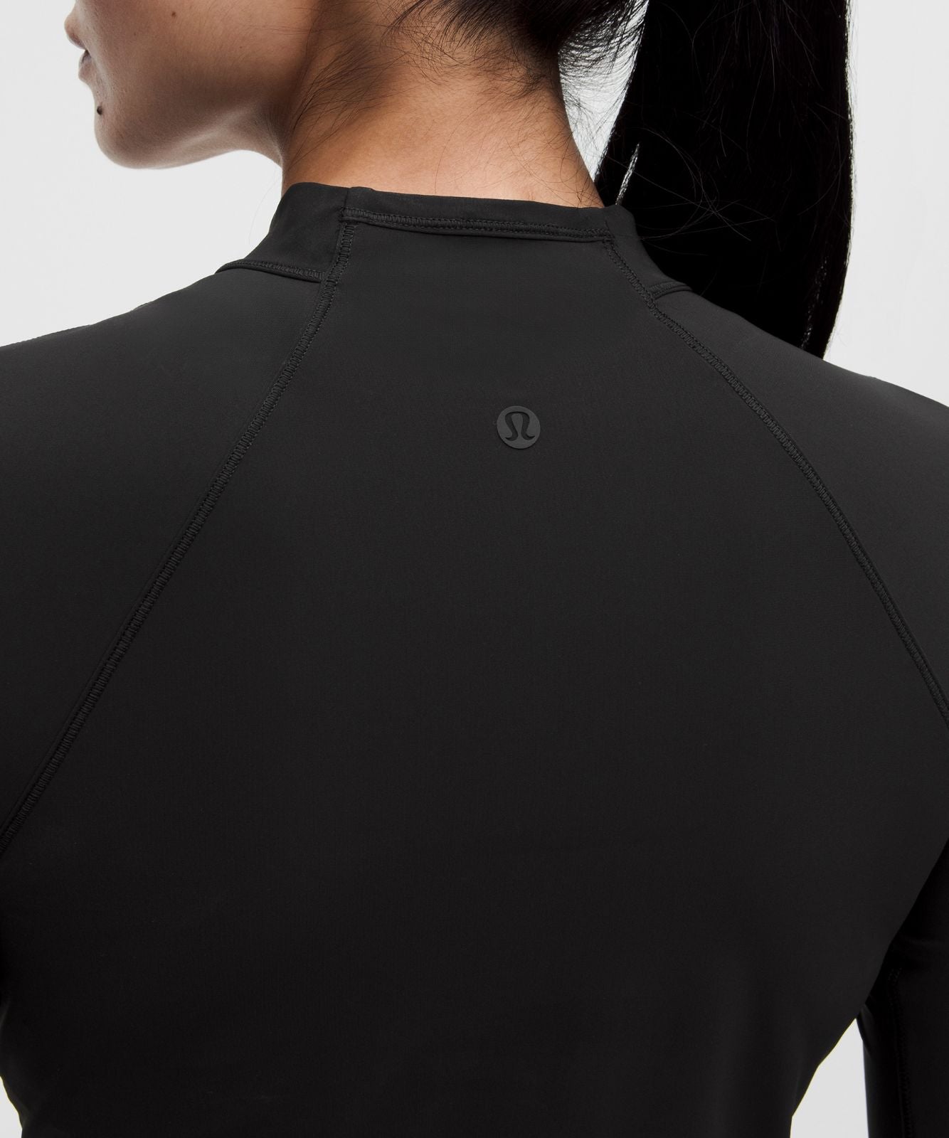 UV-Protective Mockneck Long-Sleeve Shirt Black