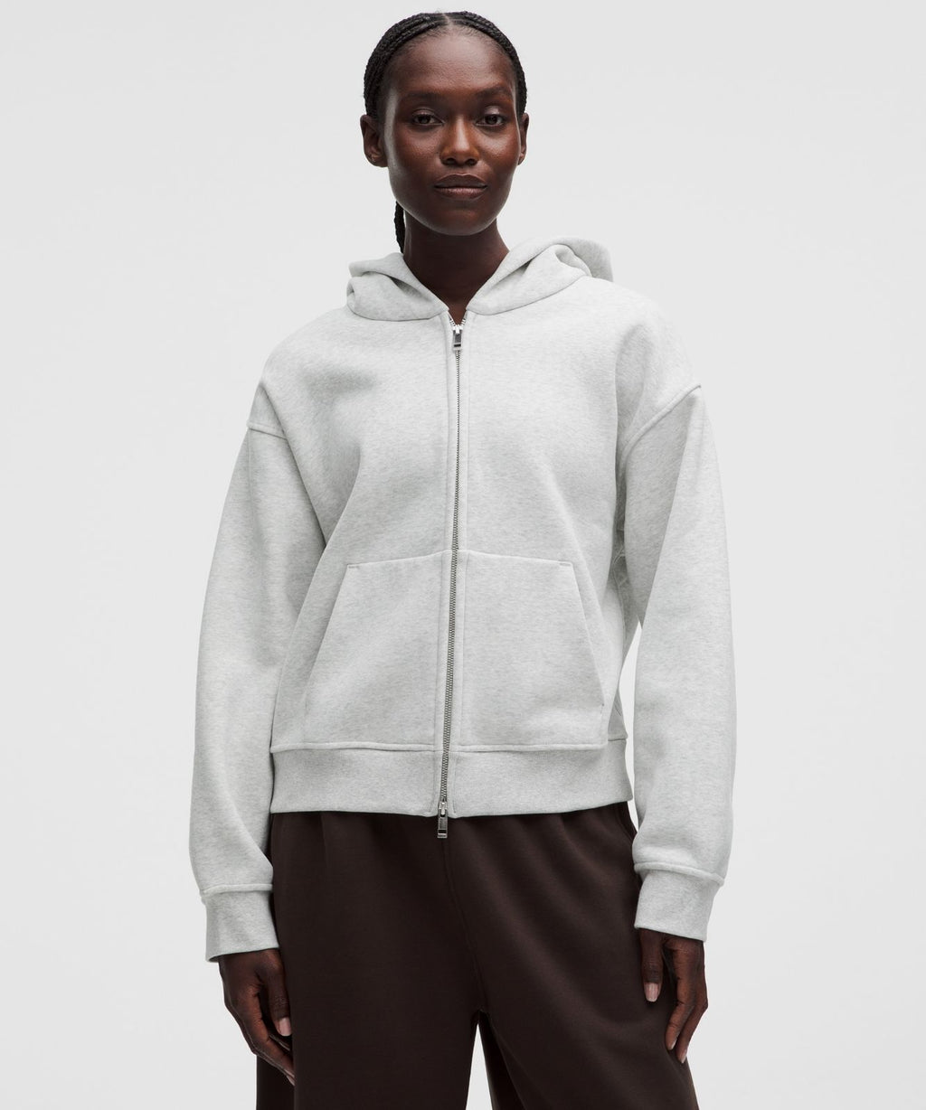 Women's Steady State SuperLoft Full Zip Hoodie Heathered Core Ultra Light Grey
