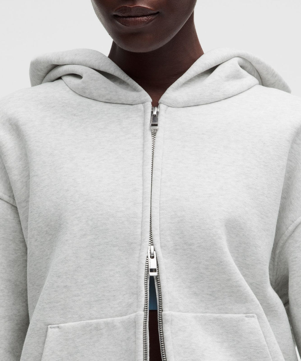 Women's Steady State SuperLoft Full Zip Hoodie Heathered Core Ultra Light Grey