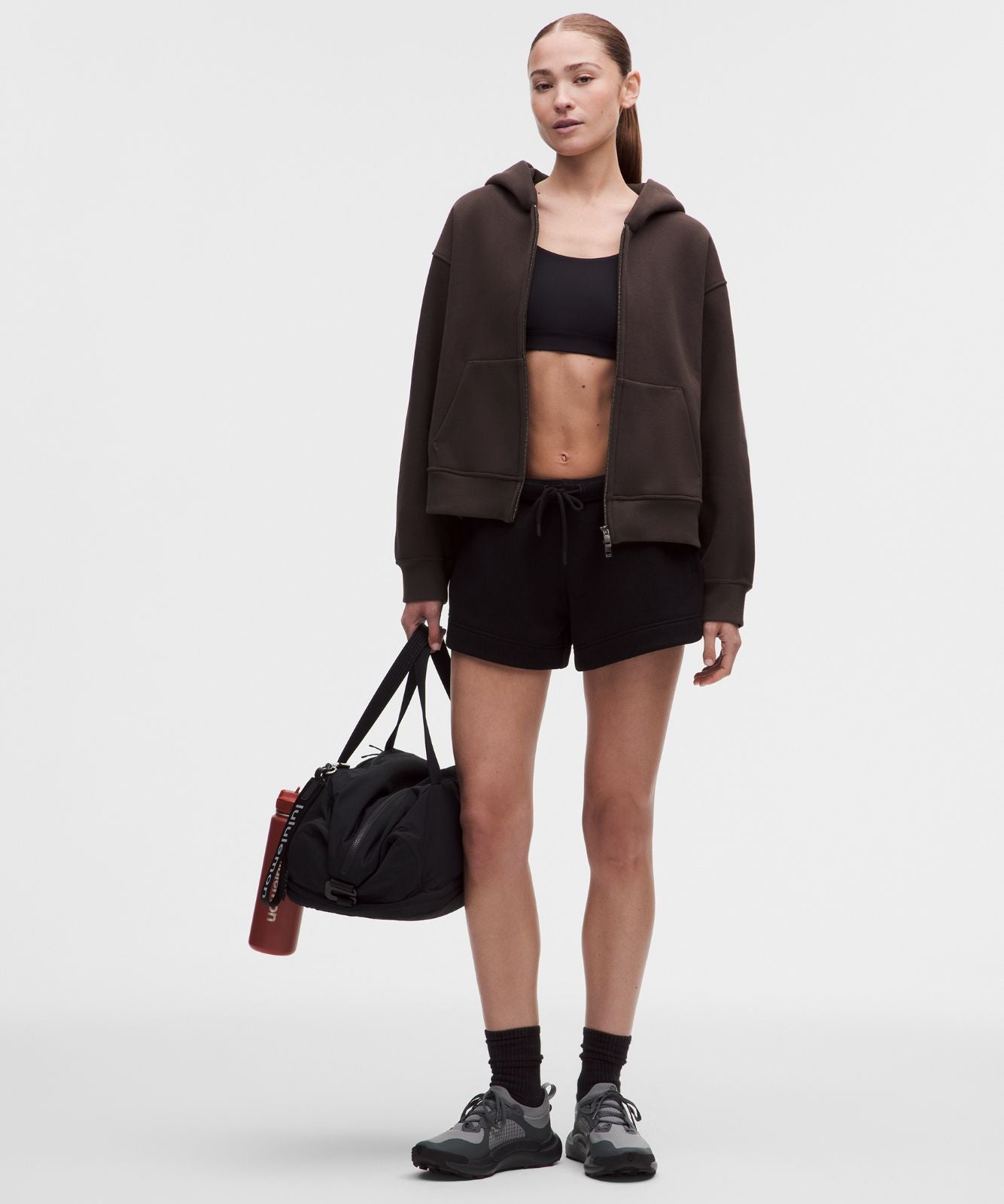 Women's Steady State SuperLoft Full Zip Hoodie Mahogany Muse