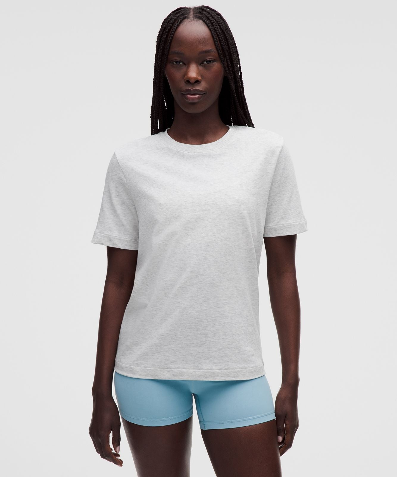 The Classic Jersey Tee Heathered Core Ultra Light Grey