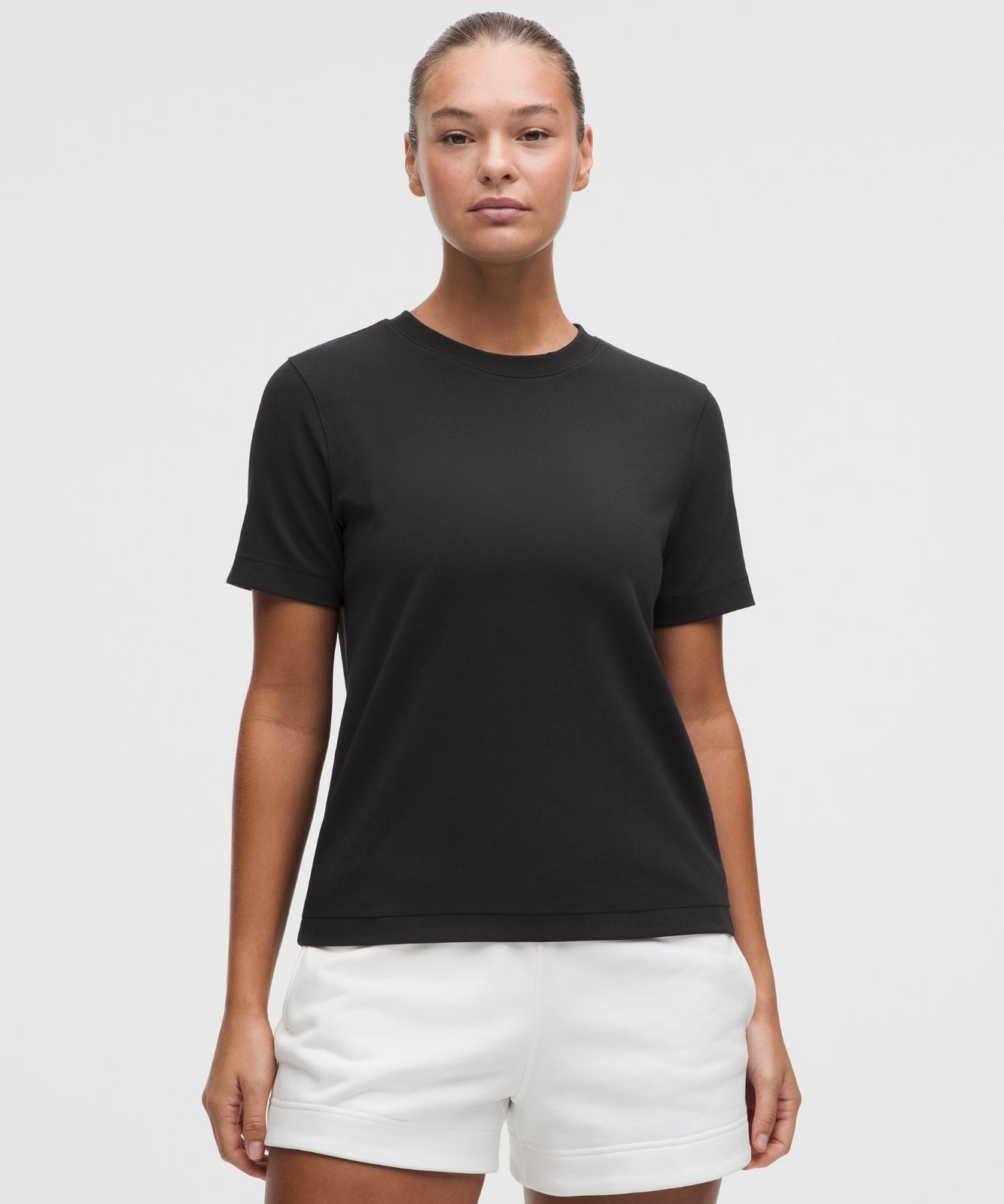 The Classic Ribbed Tee Black