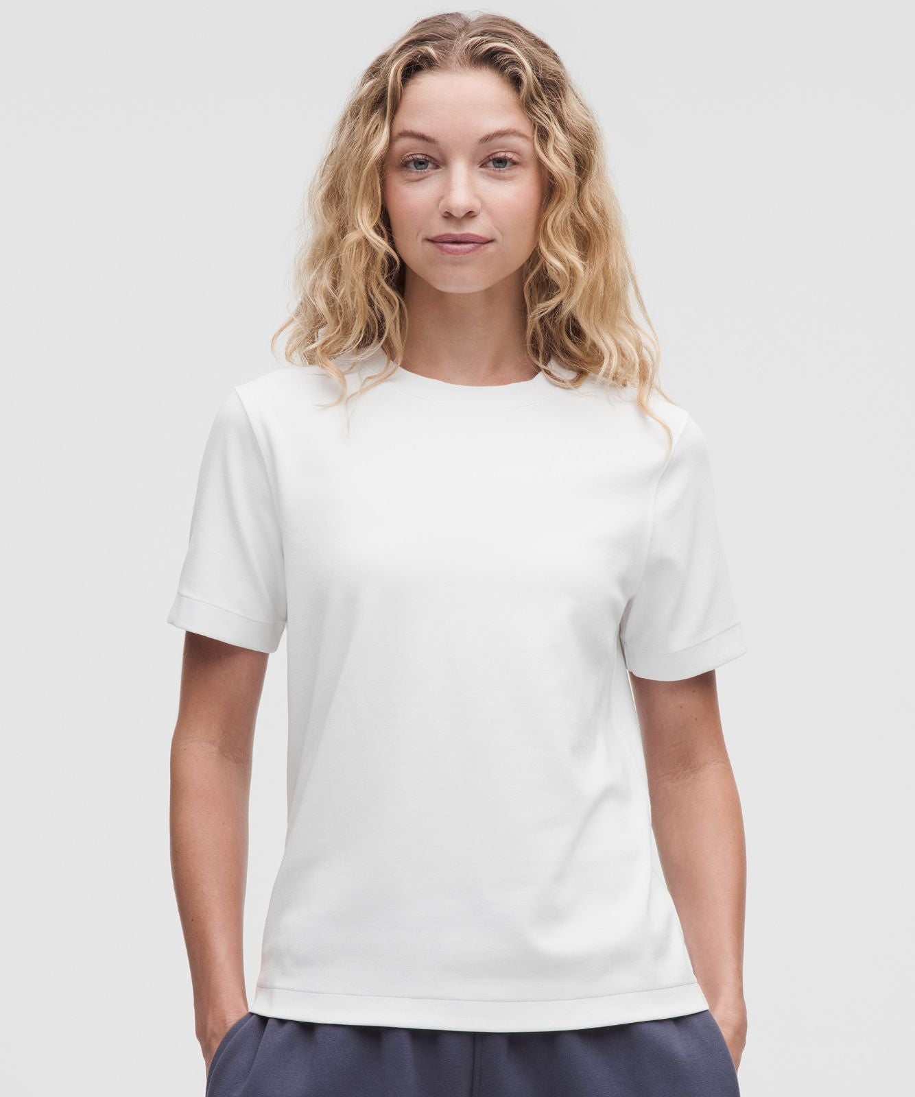 The Classic Ribbed Tee White