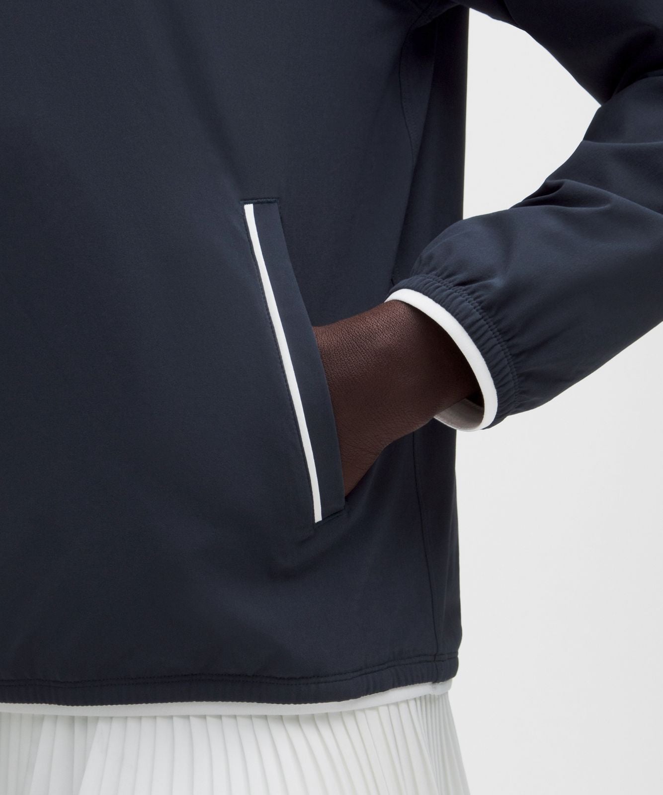 UV-Protective Lightweight Half Zip True Navy/White