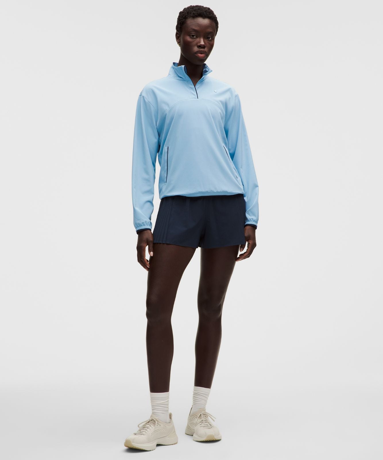 UV-Protective Lightweight Half Zip Dreamy Blue/True Navy