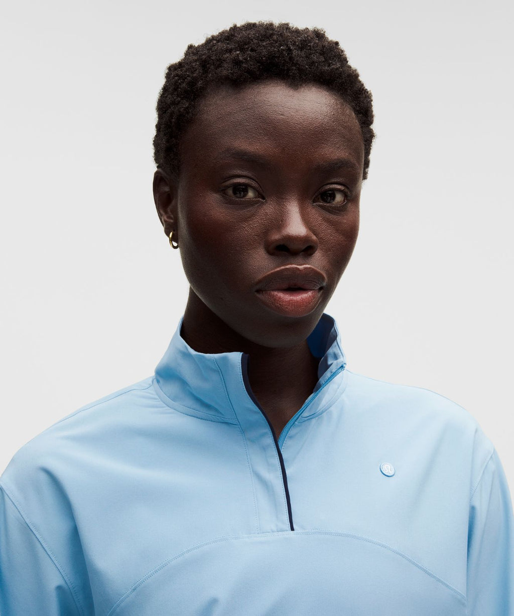 UV-Protective Lightweight Half Zip Dreamy Blue/True Navy