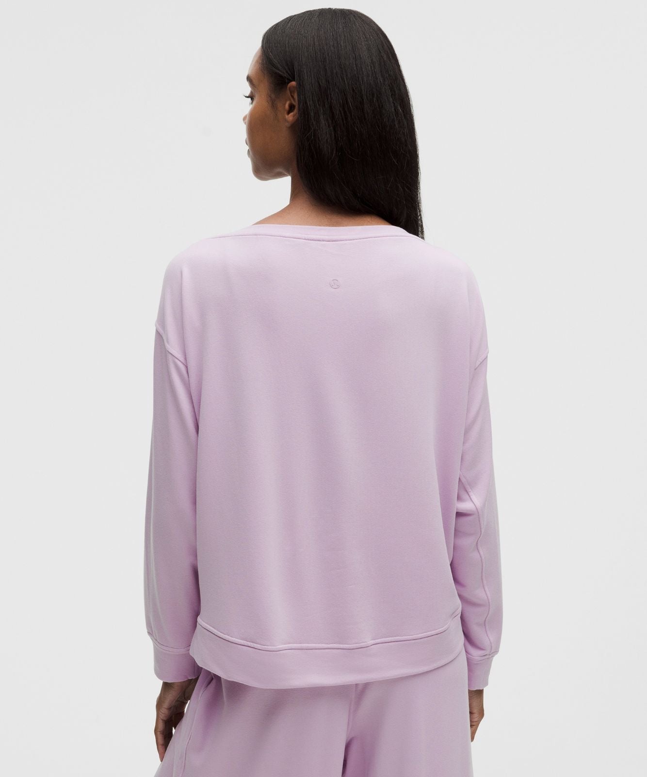 BeCalm Oversized Boatneck Long-Sleeve Shirt Lilac Play