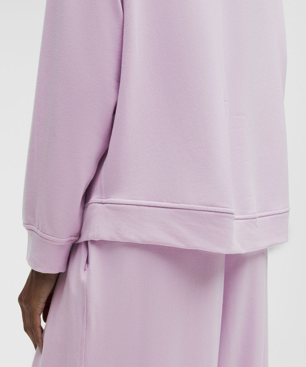 BeCalm Oversized Boatneck Long-Sleeve Shirt Lilac Play