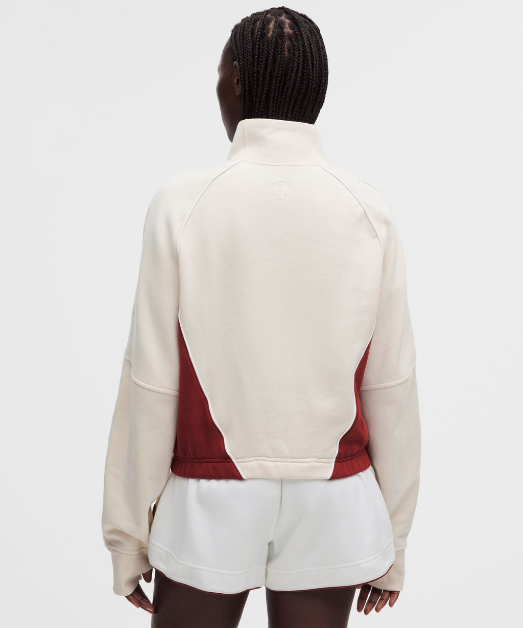 Scuba Relaxed Half-Zip *Colourblock Light Ivory/Rocket Red/White