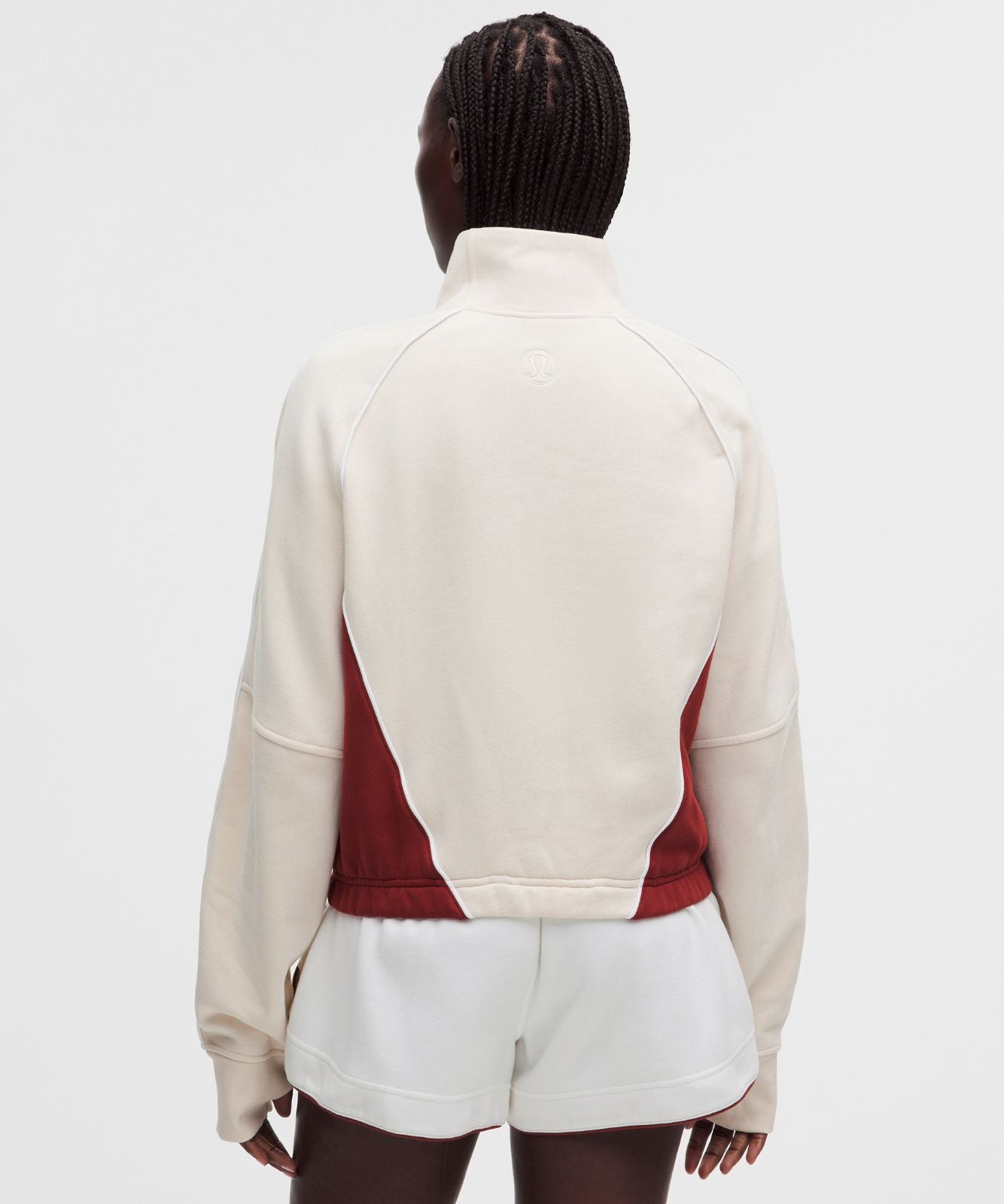 Scuba Relaxed Half-Zip *Colourblock Light Ivory/Rocket Red/White