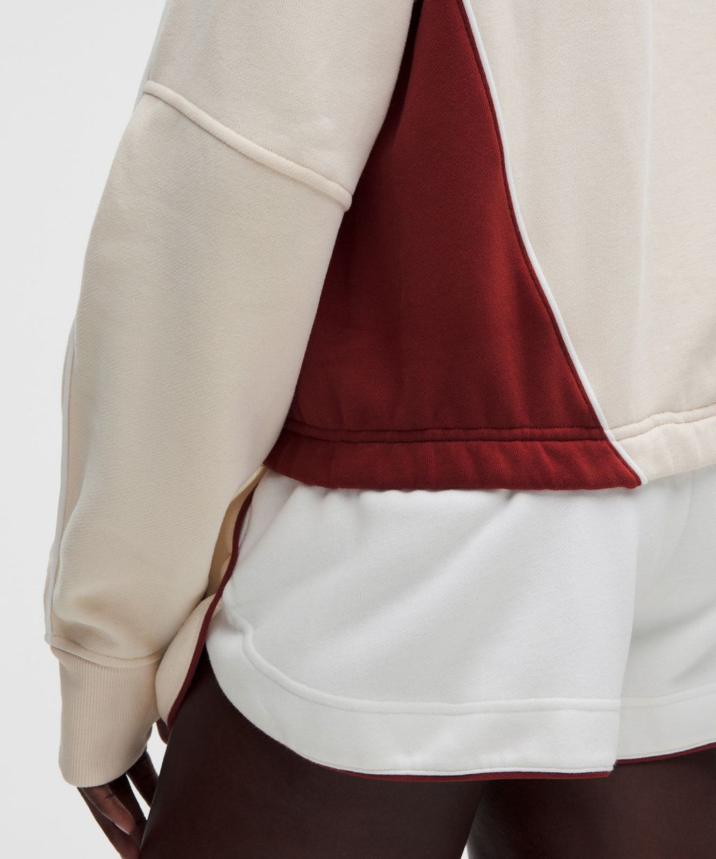 Scuba Relaxed Half-Zip *Colourblock Light Ivory/Rocket Red/White
