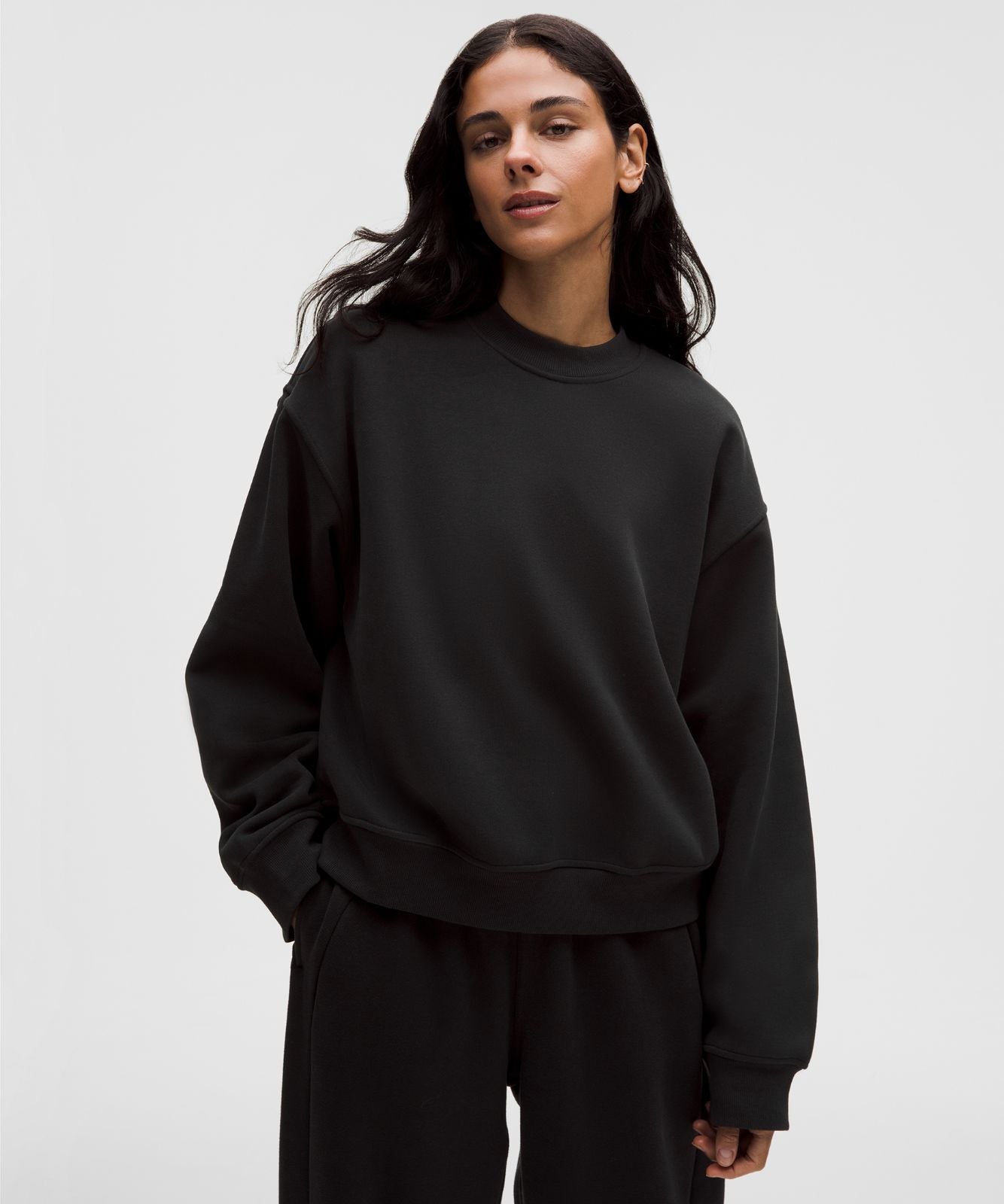 Women's Steady State SuperLoft Crew Black
